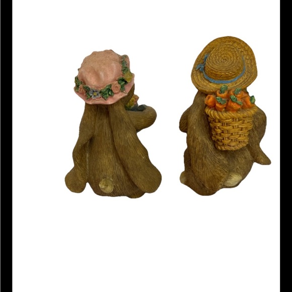 Vintage Long Ear Bunny Figurines Mervyn’s 1997 Boy Girl Spring - Picture 3 of 6